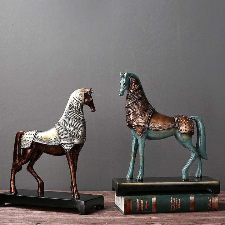 Bronze War Horse Décor