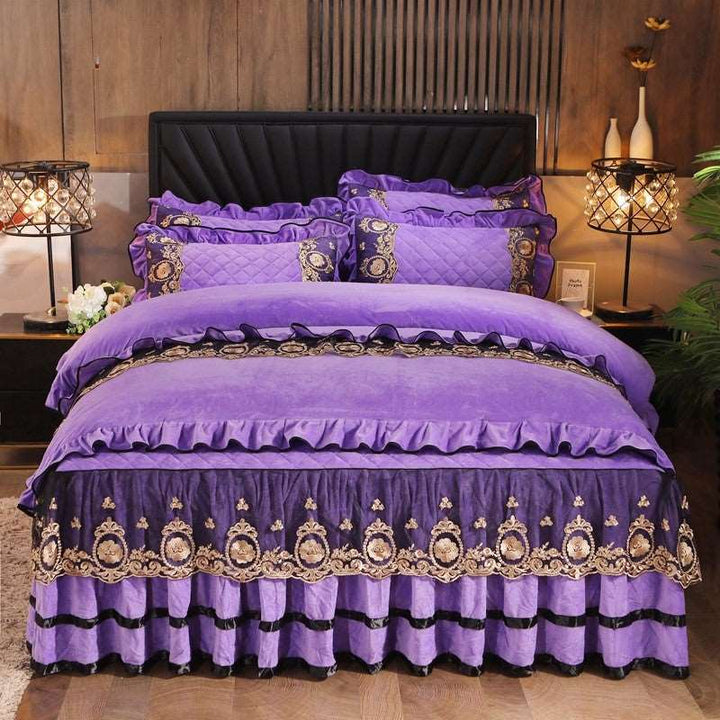 Luxury Lace Bedskirt Set