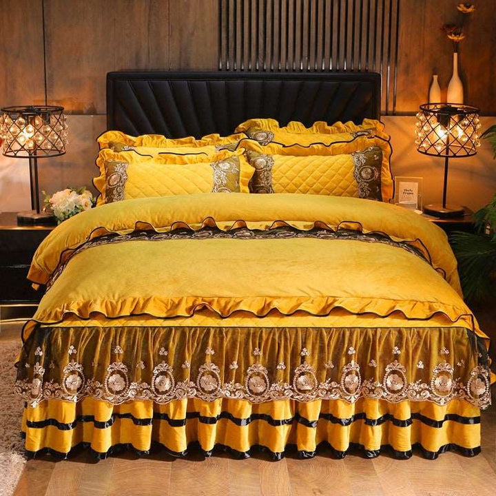 Luxury Lace Bedskirt Set