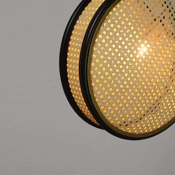 Retro Rattan Chandelier