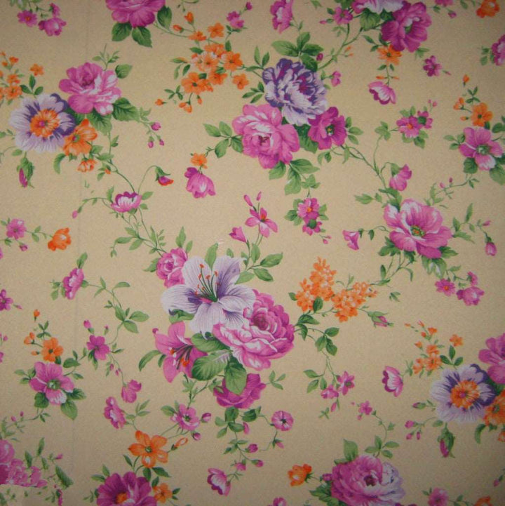 Peony Print Fabric