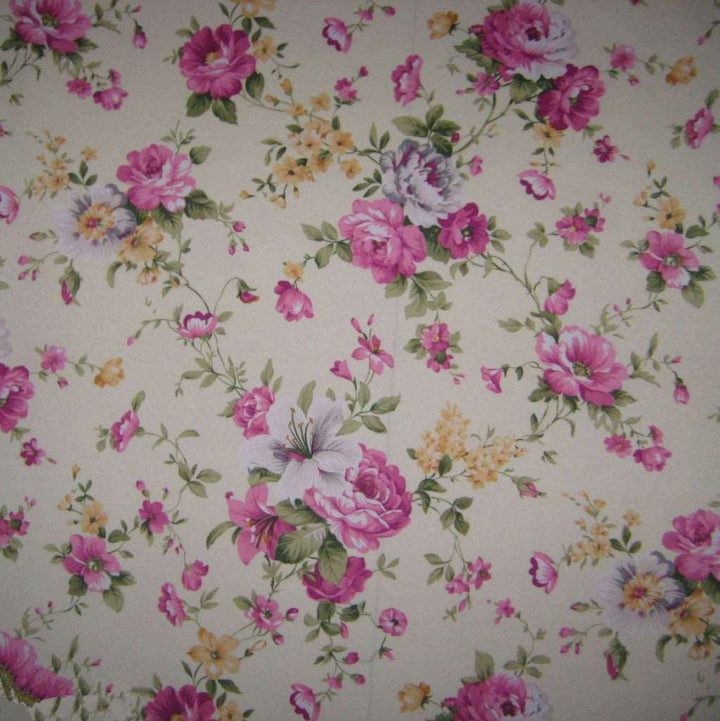 Peony Print Fabric