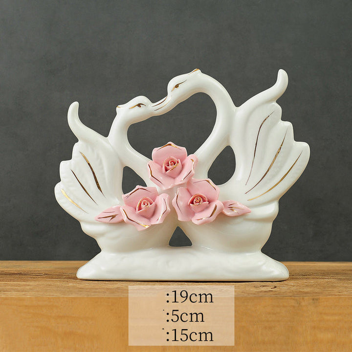 Ceramic Swan Ornaments