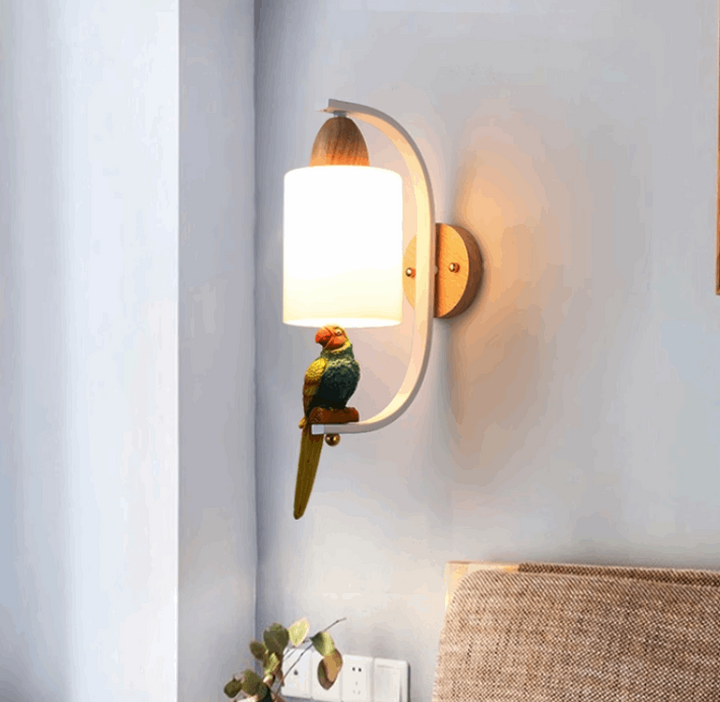 Minimalist Wood Bird Wall Lamp