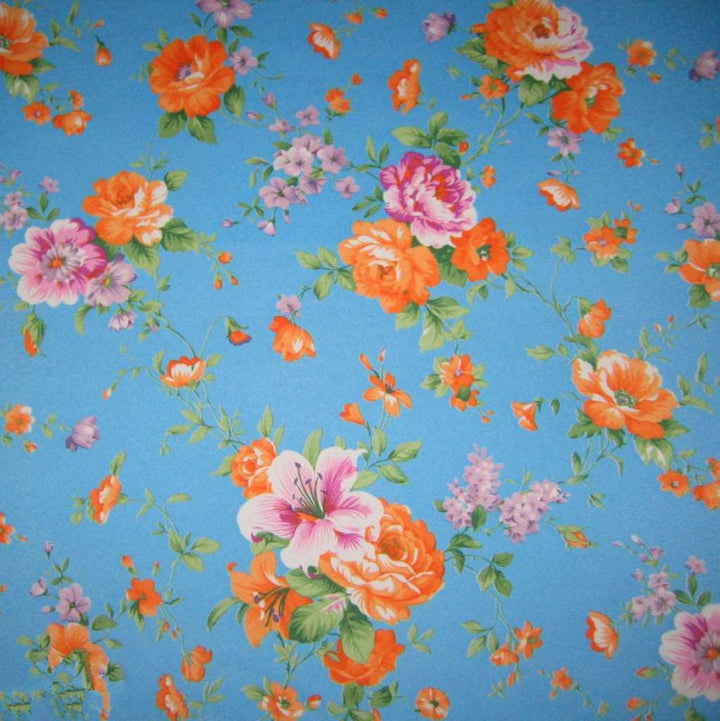 Peony Print Fabric