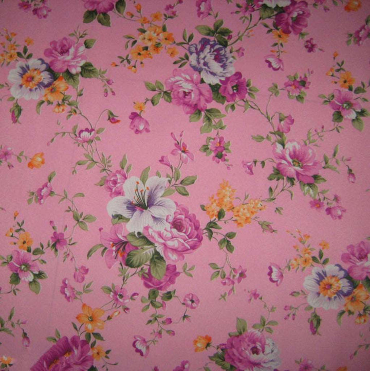 Peony Print Fabric