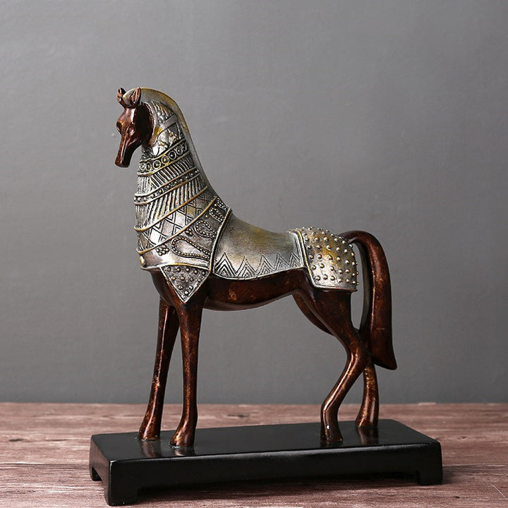 Bronze War Horse Décor