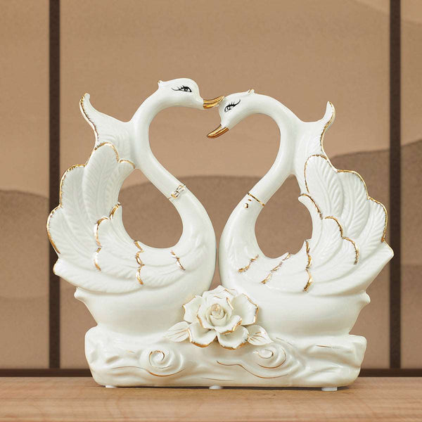 Ceramic Swan Ornaments